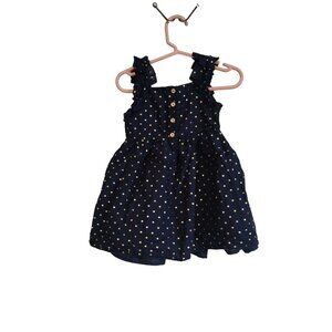 Rachel Zoe Navy Blue and Gold Polka dot girls dress‎